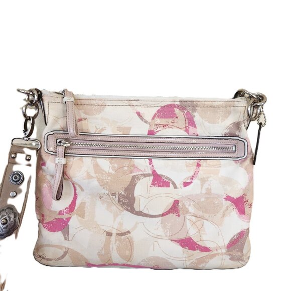 Euc Rare Coach Signature C's Multi-colored Shoulder Bag Purse - Picture 1 of 13
